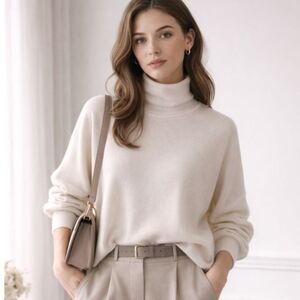 Cherish Women's Long-Sleeve Sweater Top Color Oatmeal NWT